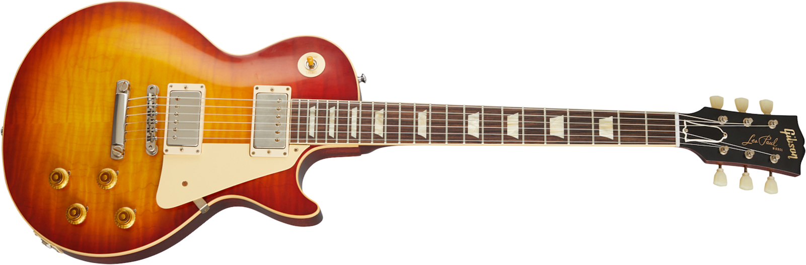 Gibson Custom Shop Les Paul Standard 1959 Reissue 2020 2h Ht Rw - Vos Washed Cherry Sunburst - Single cut electric guitar - Main picture