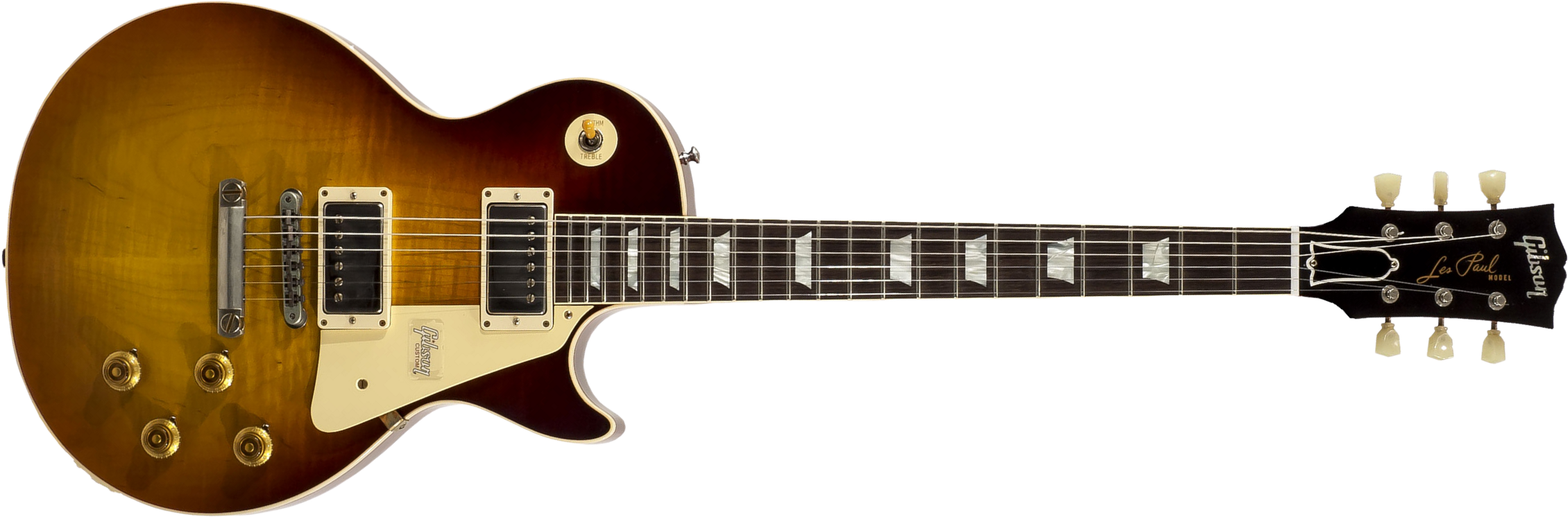 Gibson Custom Shop Les Paul Standard 1959 Reissue 2020 2h Ht Rw - Gloss Dark Bourbon Fade - Single cut electric guitar - Main picture