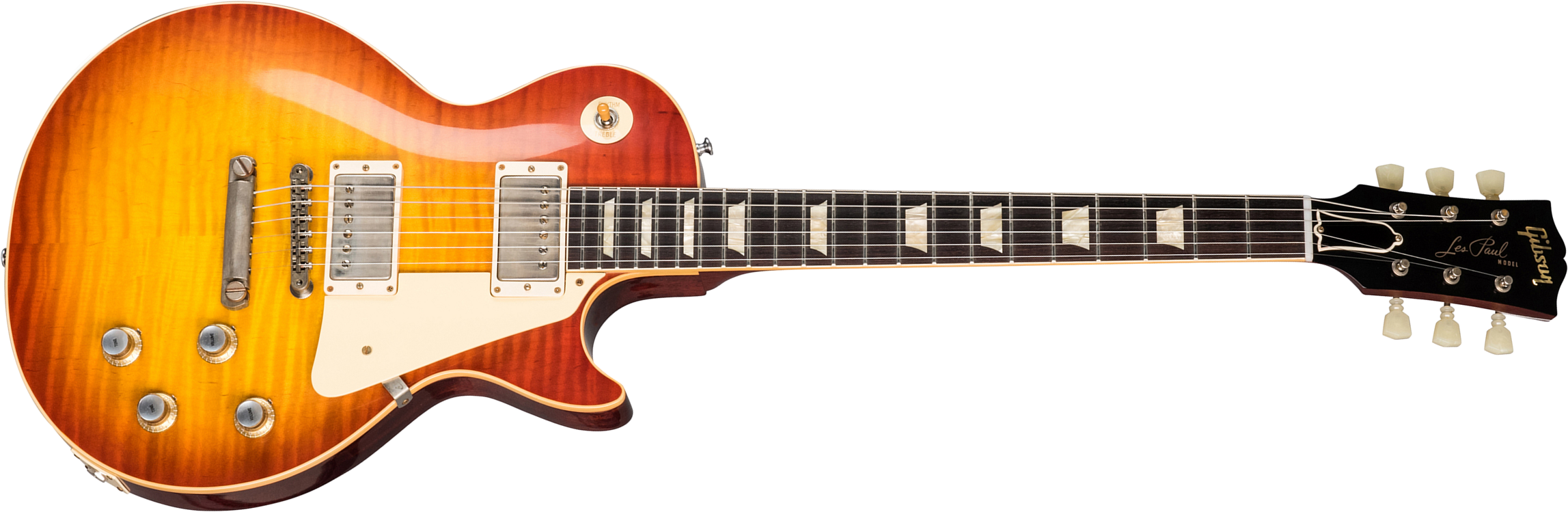 Gibson Custom Shop Les Paul Standard 1960 Reissue 2019 2h Ht Rw - Vos Washed Cherry Sunburst - Single cut electric guitar - Main picture