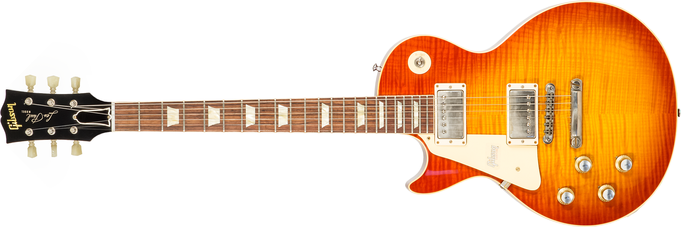 Gibson Custom Shop Les Paul Standard 1960 Reissue Lh Gaucher 2h Ht Rw #09122 - Vos Tangerine Burst - Left-handed electric guitar - Main picture