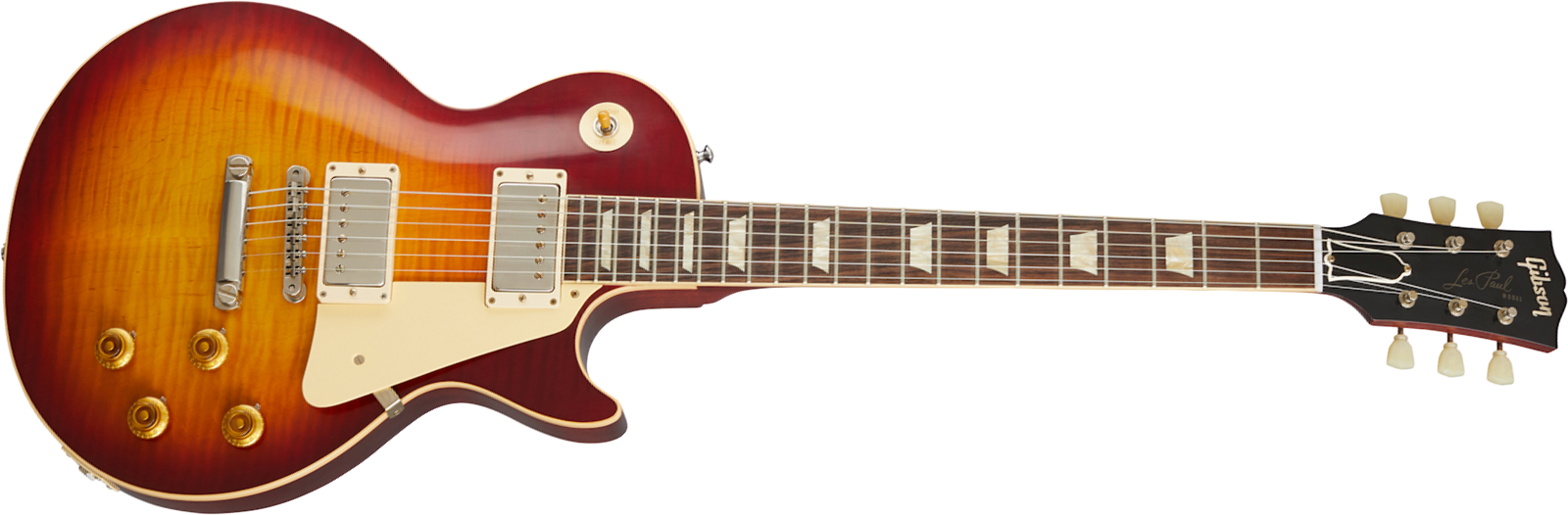 Gibson Custom Shop Les Paul Standard 1960 V1 60th Anniversary 2h Ht Rw - Vos Deep Cherry Sunburst - Single cut electric guitar - Main picture