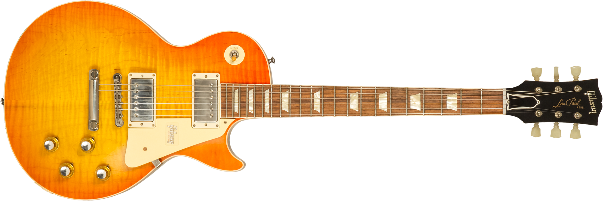 Gibson Custom Shop Les Paul Standard 1960 V2 60th Anniversary 2h Ht Rw #0600 - Vos Orange Lemon Fade - Single cut electric guitar - Main picture