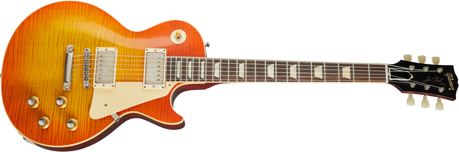 Gibson Custom Shop Les Paul Standard 1960 V2 60th Anniversary 2h Ht Rw - Vos Orange Lemon Fade - Single cut electric guitar - Main picture