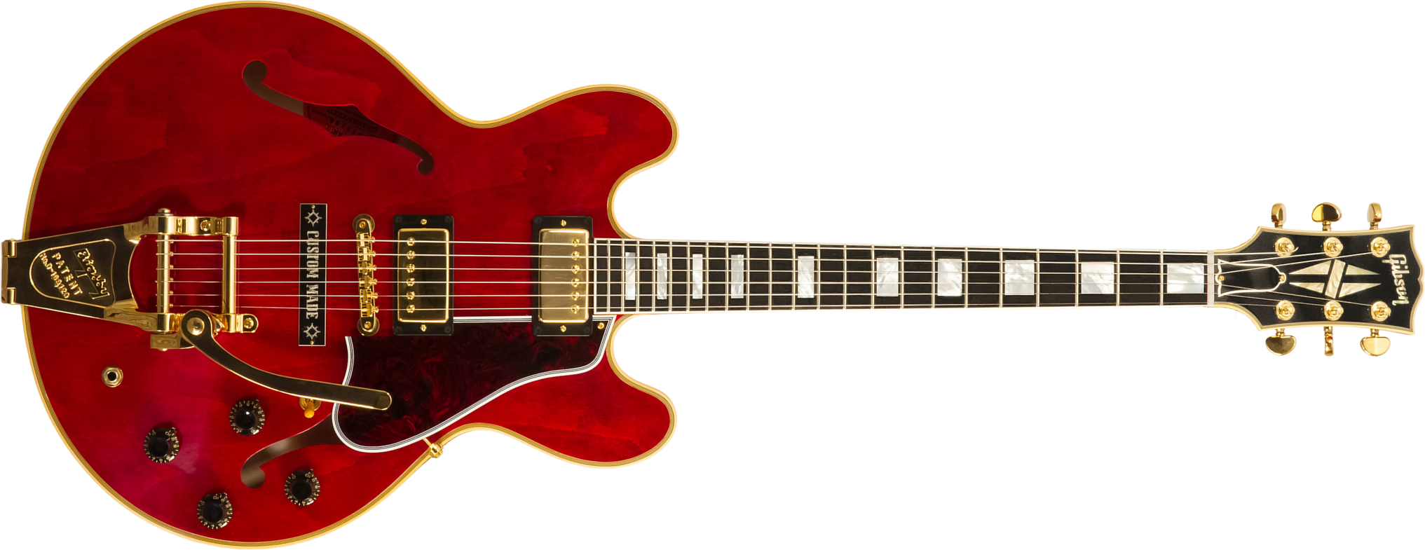 Gibson Custom Shop M2m Es355 1959 Bigsby Custom Made Plate 2h Trem Eb #a950134 - Vos 60s Cherry - Semi-hollow electric guitar - Main picture