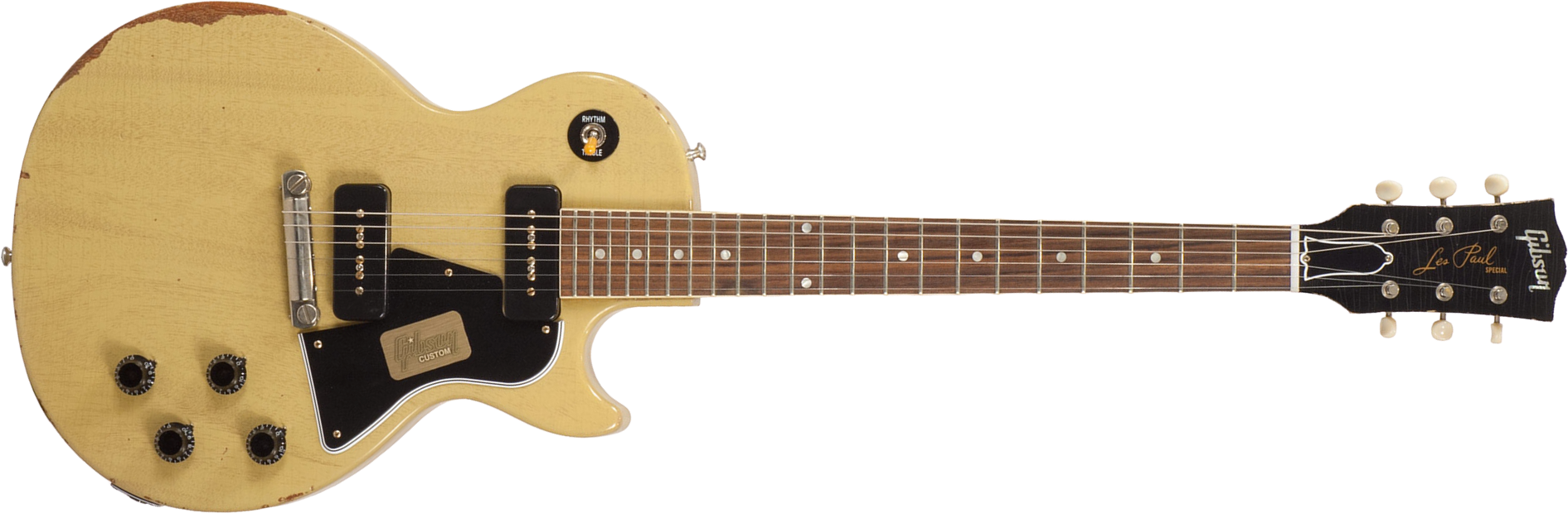Gibson Custom Shop M2m  Les Paul Special 1960 Single Cut 2p90 Ht Rw - Heavy Aged Tv Yellow - Single cut electric guitar - Main picture