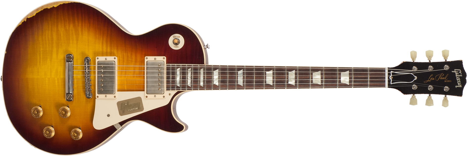Gibson Custom Shop M2m Les Paul Standard 1958 2h Ht Rw #r862322 - Aged Bourbon Burst - Single cut electric guitar - Main picture