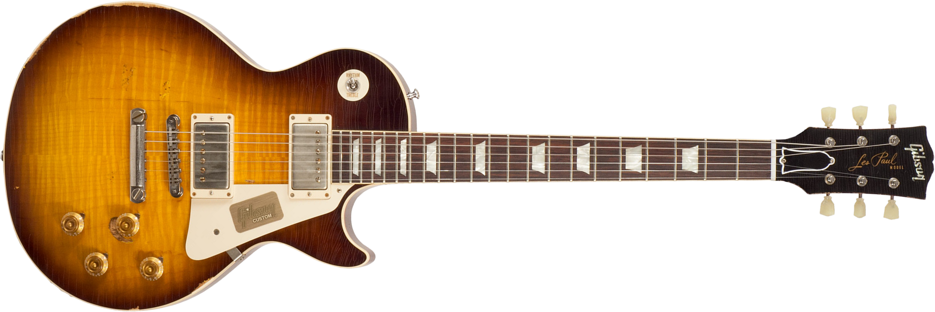 Gibson Custom Shop M2m Les Paul Standard 1958 2h Ht Rw #r862323 - Aged Kindred Burst Fade - Single cut electric guitar - Main picture