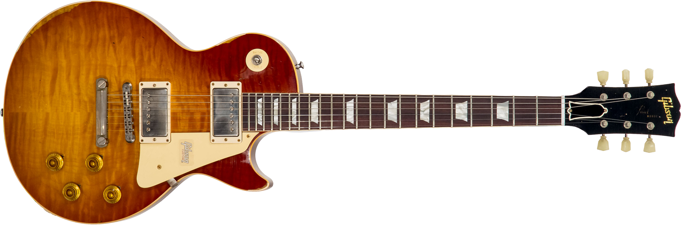 Gibson Custom Shop M2m Les Paul Standard 1959 2h Ht Rw #983303 - Ultra Aged New Orange Sunset Fade - Single cut electric guitar - Main picture