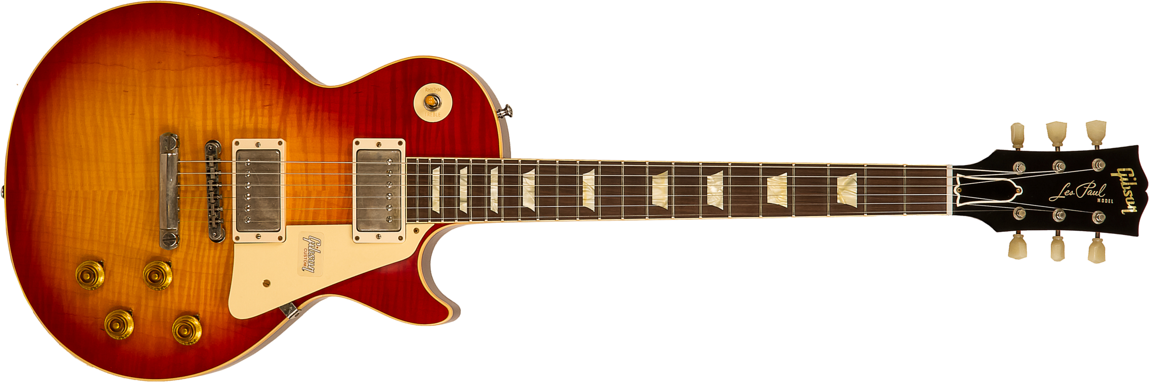 Gibson Custom Shop M2m Les Paul Standard 1959 60th Anniversary 2h Ht Rw #991818 - Vos Sunrise Teaburst - Single cut electric guitar - Main picture