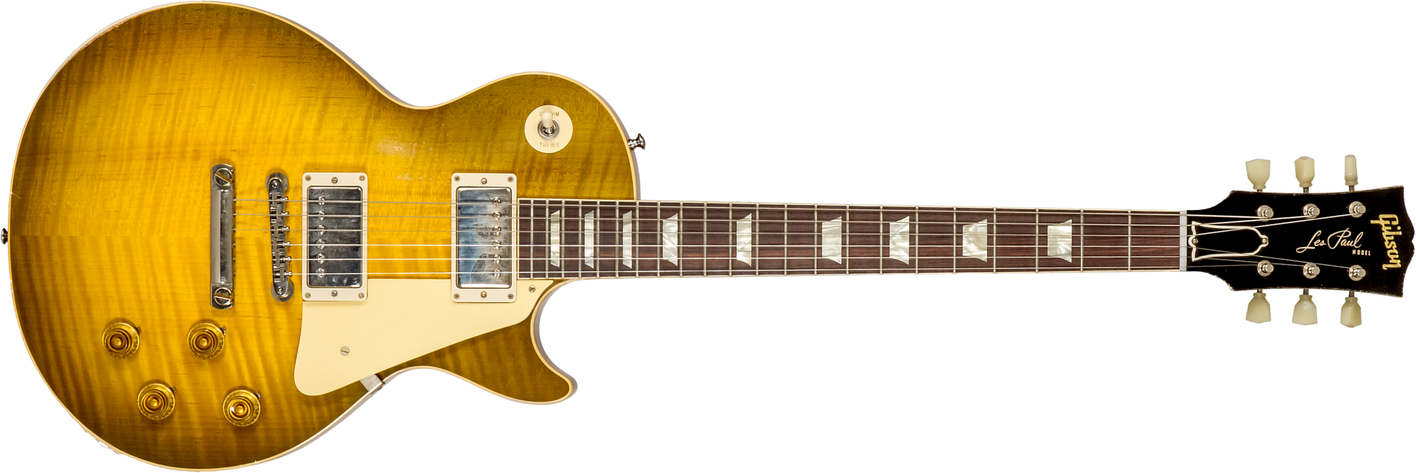 Gibson Custom Shop M2m Les Paul Standard 1959 Reissue 2h Ht Rw #932149 - Murphy Lab Light Aged Green Lemon Burst - Single cut electric guitar - Main p