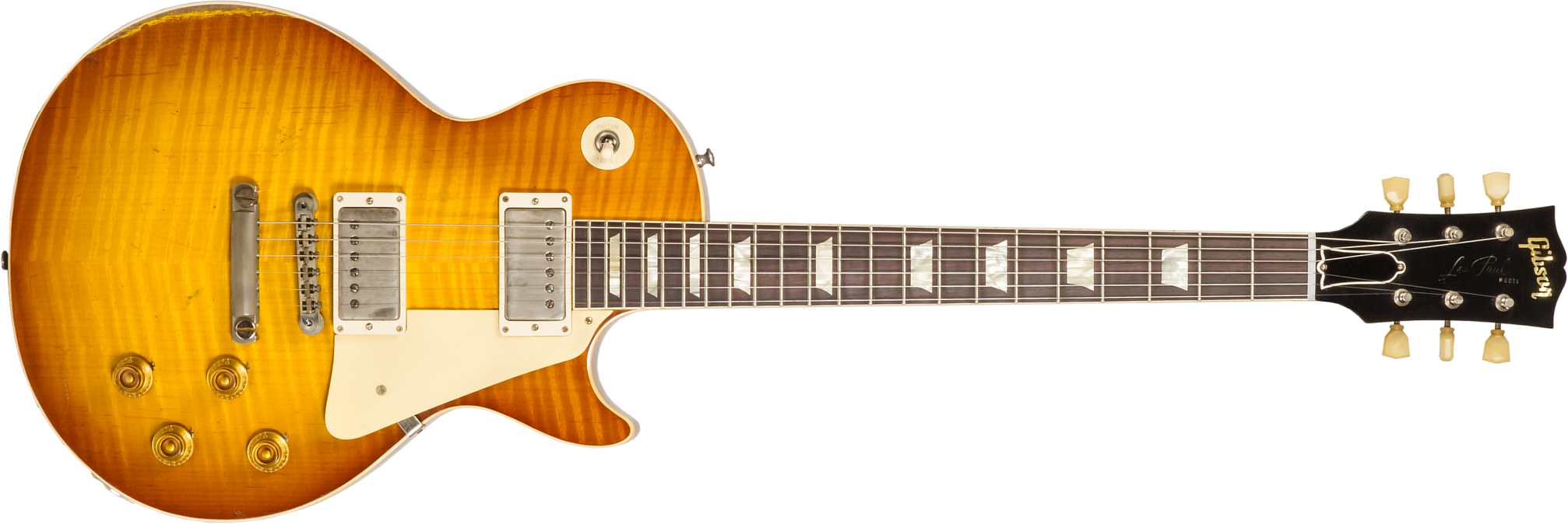 Gibson Custom Shop M2m Les Paul Standard 1959 Reissue 2h Ht Rw #932160 - Murphy Lab Heavy Light Aged Golden Poppy Burst - Single cut electric guitar -