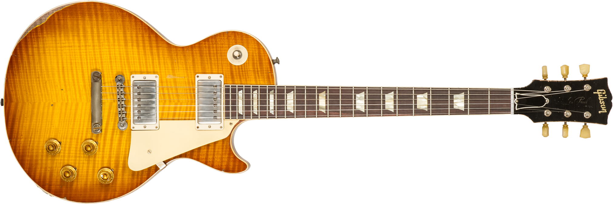 Gibson Custom Shop M2m Les Paul Standard 1959 Reissue 2h Ht Rw #932175 - Murphy Lab Ultra Heavy Aged Golden Poppy Burst - Single cut electric guitar -