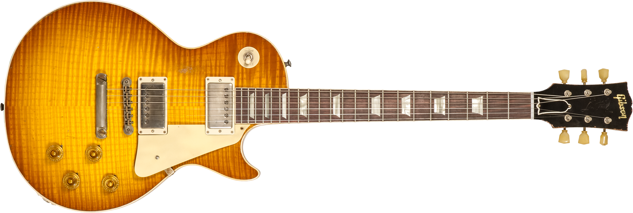 Gibson Custom Shop M2m Les Paul Standard 1959 Reissue 2h Ht Rw #934257 - Murphy Lab Heavy Aged Golden Poppy Burst - Single cut electric guitar - Main 