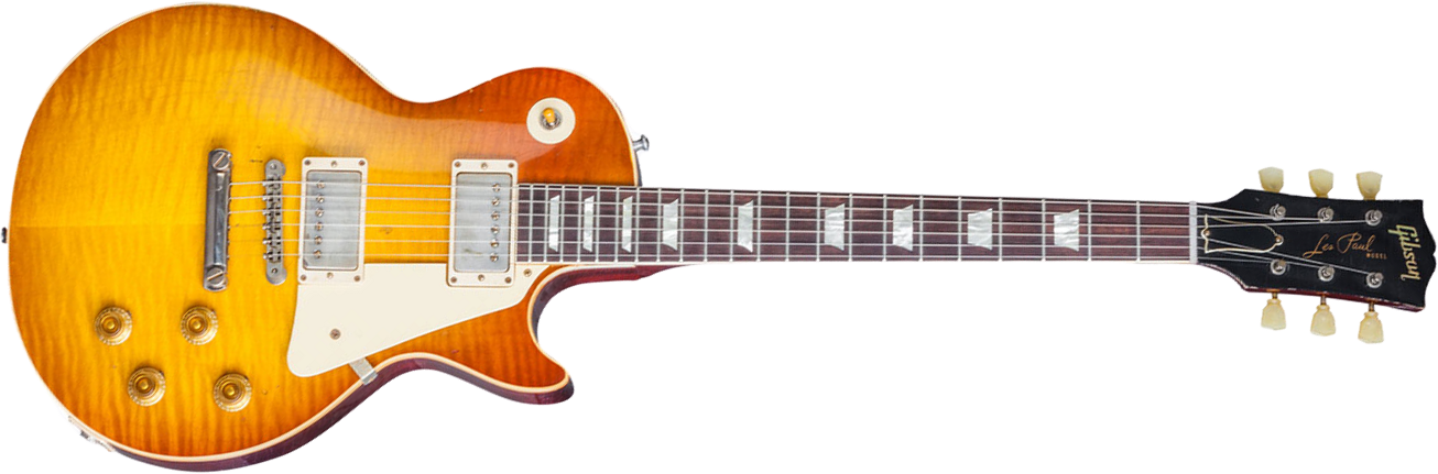 Gibson Custom Shop Mick Ralphs Les Paul Standard 1958 Replica Signature 2h Ht Rw - Aged Ralphs Burst - Single cut electric guitar - Main picture