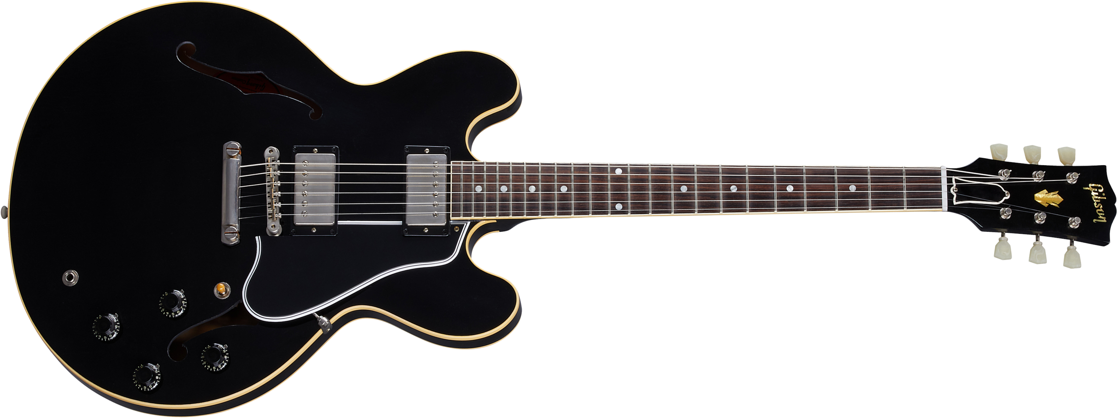 Gibson Custom Shop Murphy Lab Es-335 1959 Reissue 2h Ht Rw - Ultra Light Aged Ebony - Semi-hollow electric guitar - Main picture