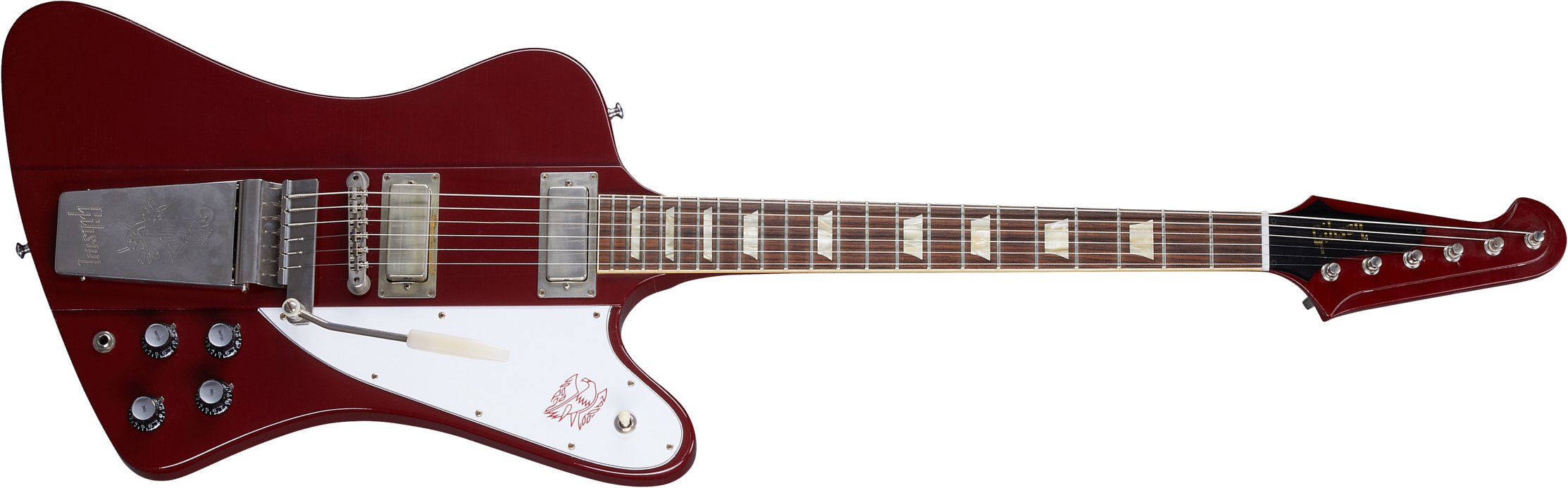 Gibson Custom Shop Murphy Lab Firebird 1963 Maestro Reissue Trem 2mh Rw - Light Aged Cardinal Red - Retro rock electric guitar - Main picture
