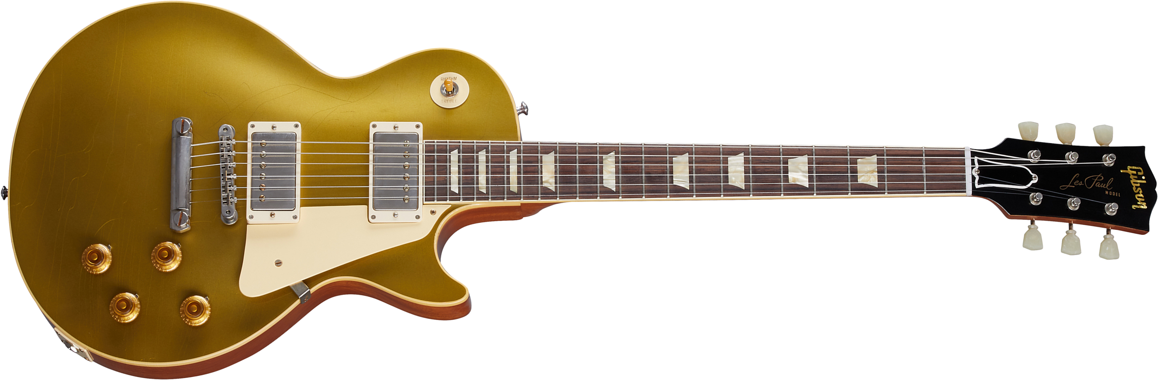 Gibson Custom Shop Murphy Lab Les Paul Goldtop 1957 Reissue 2h Ht Rw - Ultra Light Aged Double Gold - Single cut electric guitar - Main picture