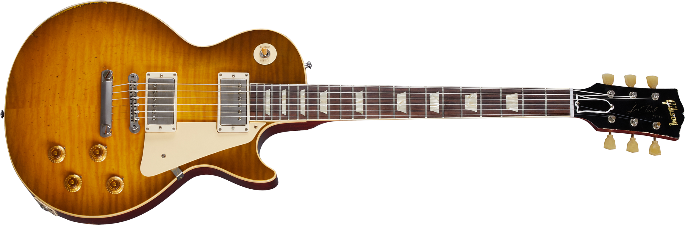 Gibson Custom Shop Murphy Lab Les Paul Standard 1959 Reissue 2h Ht Rw - Heavy Aged Golden Poppy Burst - Single cut electric guitar - Main picture