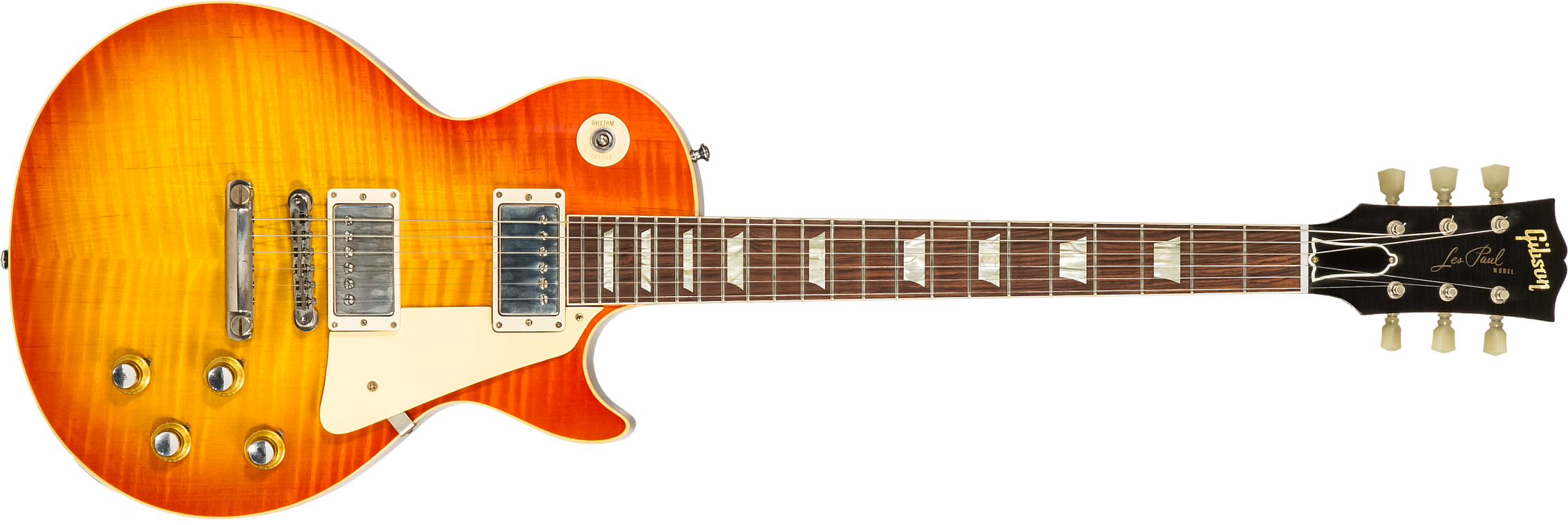Gibson Custom Shop Murphy Lab Les Paul Standard 1960 Reissue 2h Ht Rw #001189 - Ultra Light Aged Orange Lemon Fade Burst - Single cut electric guitar 