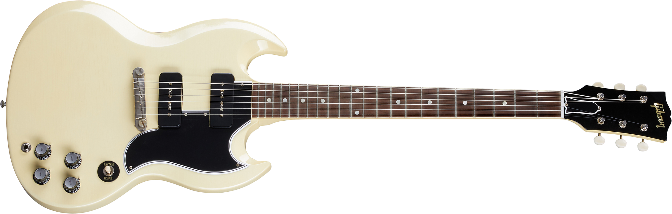 Gibson Custom Shop Murphy Lab Sg Special 1963 Reissue 2p90 Ht Rw - Ultra Light Aged Classic White - Double cut electric guitar - Main picture
