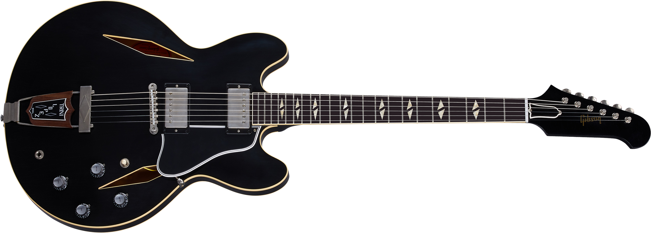 Gibson Custom Shop Murphy Lab Trini Lopez Standard 1964 2h Ht Rw - Ultra Light Aged Ebony - Semi-hollow electric guitar - Main picture