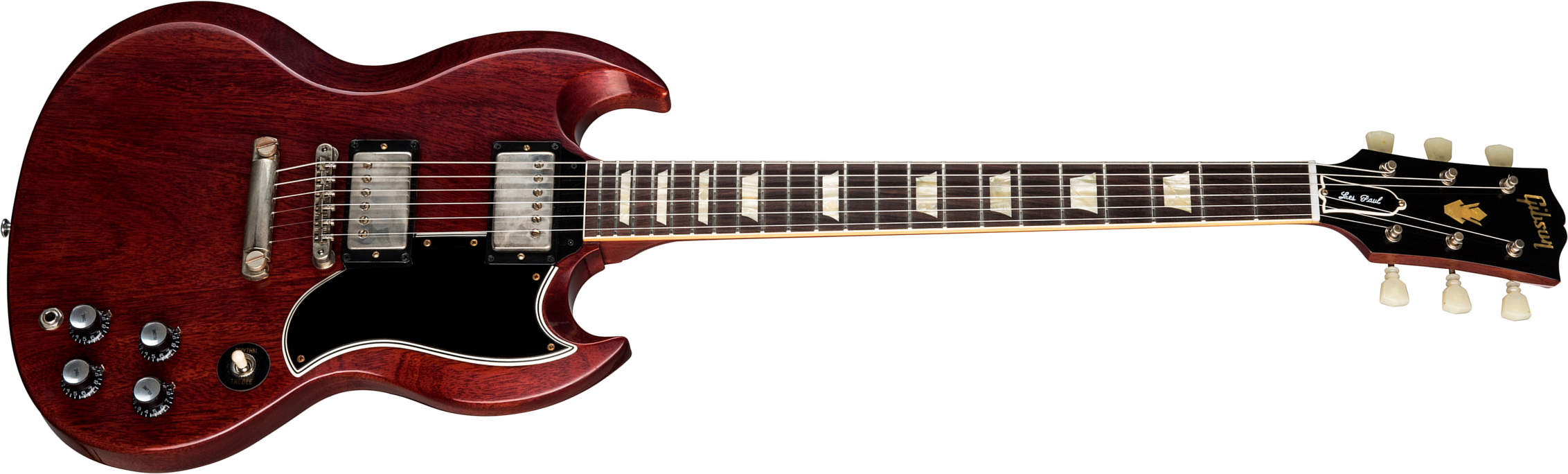 Gibson Custom Shop Sg Standard 1961 Reissue Stop Bar 2019 2h Ht Rw Rw - Vos Cherry Red - Double cut electric guitar - Main picture
