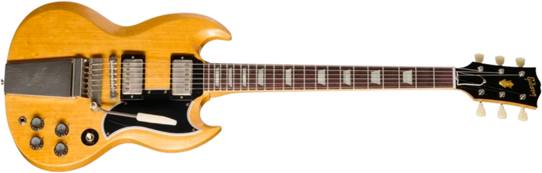 Gibson Custom Shop Sg Standard Reissue 1964 Korina Le Ltd 2h Trem Eb - Vos Antique Natural - Double cut electric guitar - Main picture