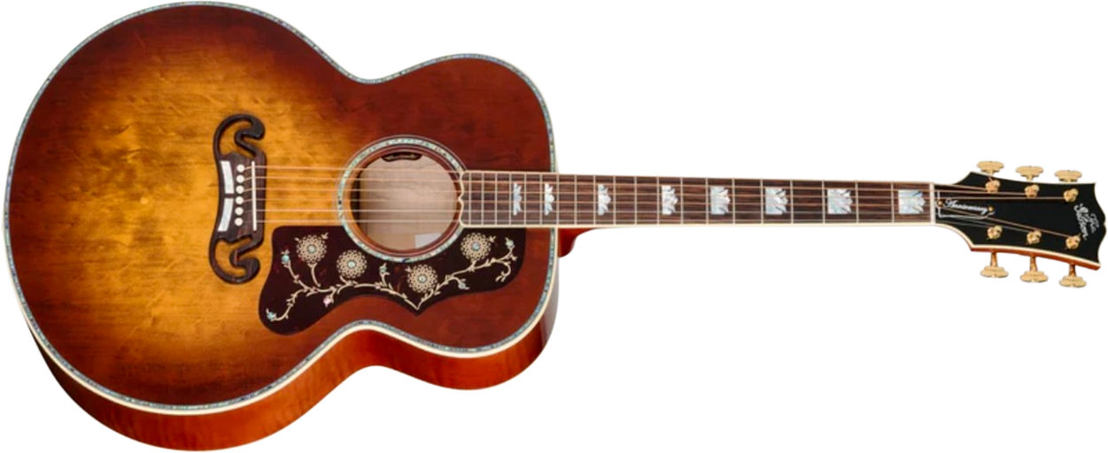 Gibson Custom Shop Sj200 Ann. Ltd Super Jumbo Epicea Erable Rw - Cremona Burst - Folk guitar - Main picture
