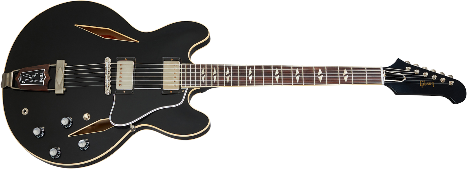 Gibson Custom Shop Trini Lopez Standard 1964 Reissue 2h Ht  Rw - Vos Ebony - Semi-hollow electric guitar - Main picture