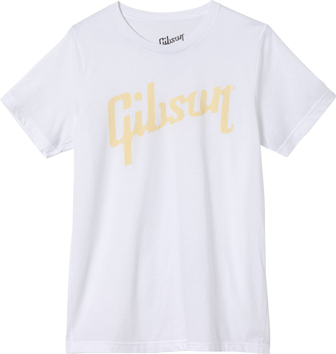 Gibson Distressed Logo  Tee Large White - T-shirt - Main picture
