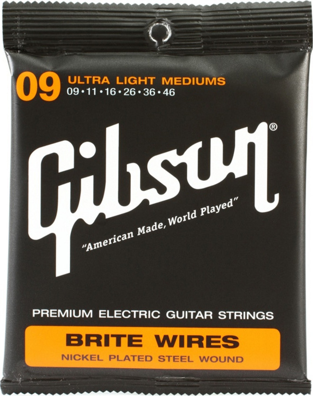 Gibson Jeu De 6 Cordes Electric (6) Brite Wires Seg-700ulmc 09-46 - Electric guitar strings - Main picture