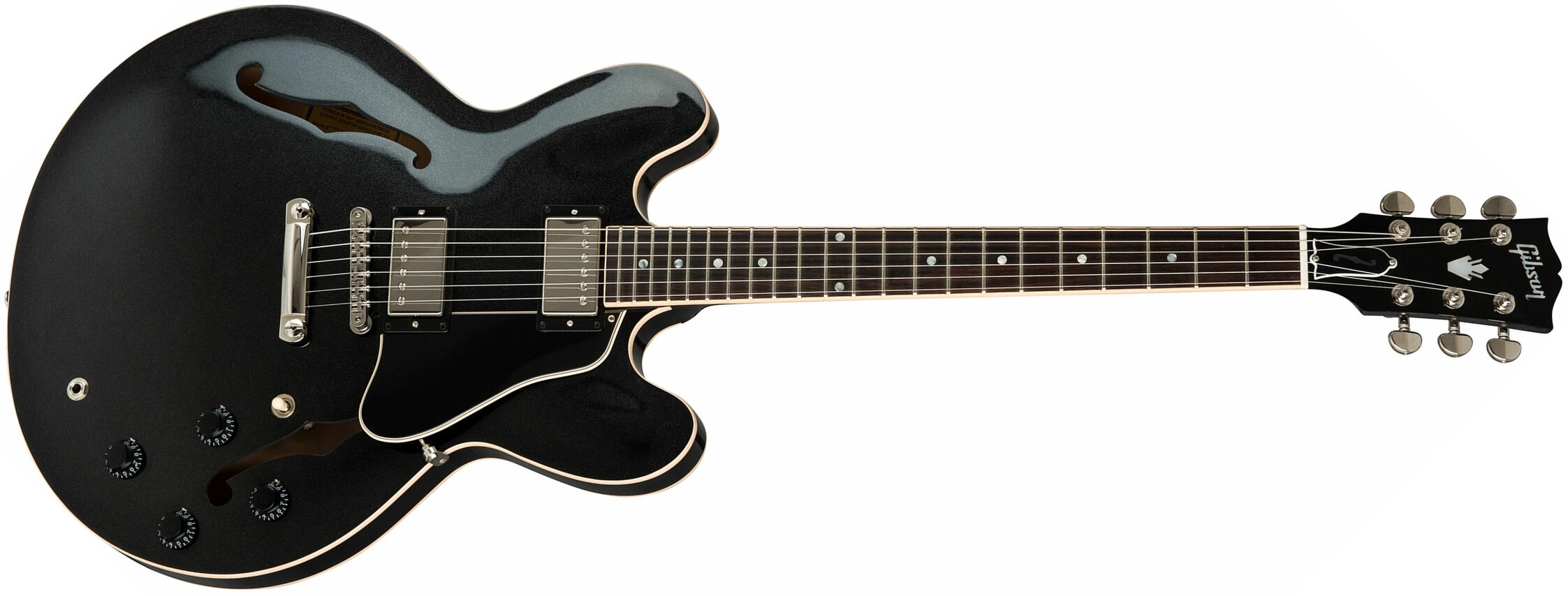Gibson Es-335 Dot 2019 Hh Ht Rw - Graphite Metallic - Semi-hollow electric guitar - Main picture