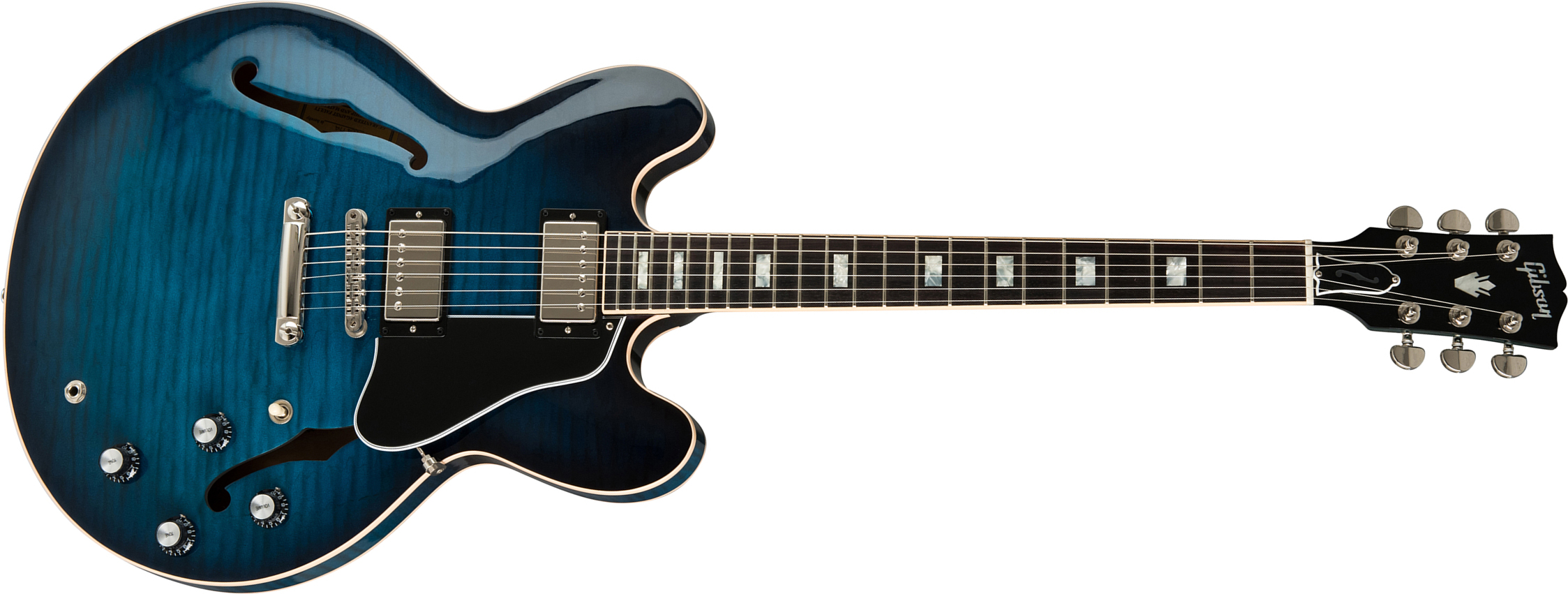 Gibson Es-335 Dot 2019 Hh Ht Rw - Blue Burst - Semi-hollow electric guitar - Main picture