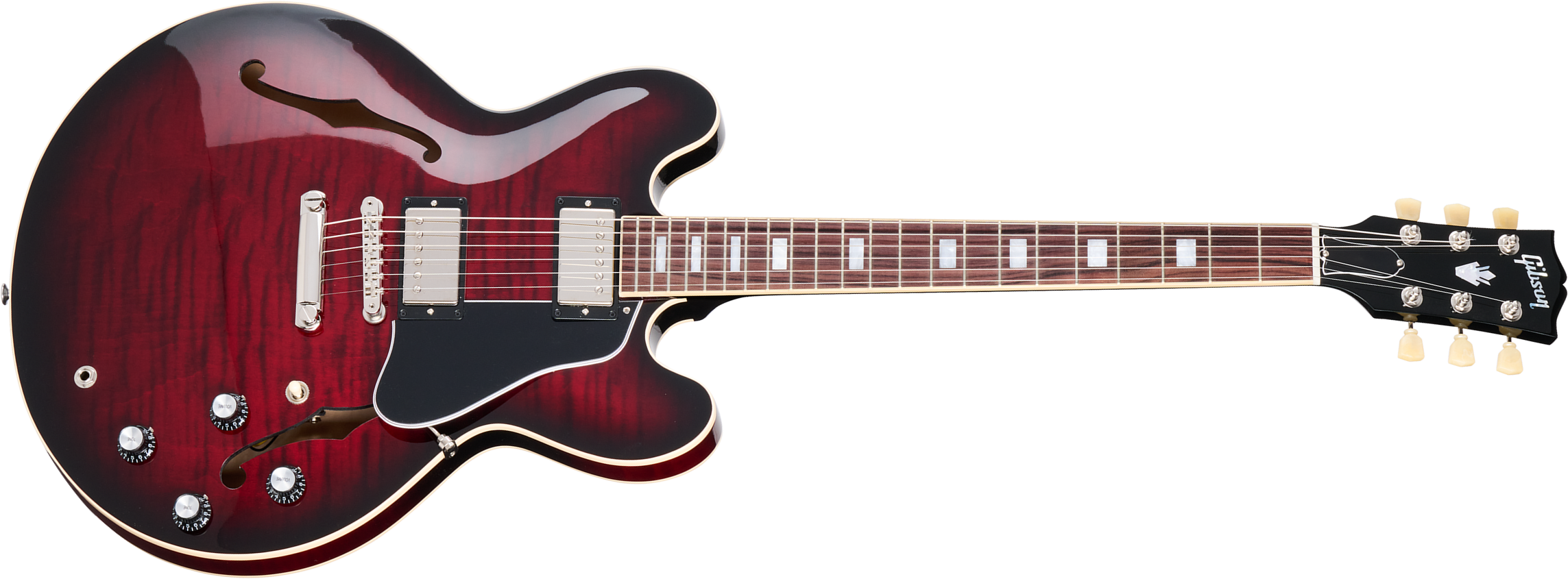 Gibson Es-335 Figured Original Custom Color 2h Ht Rw - Blood Moon Burst - Semi-hollow electric guitar - Main picture