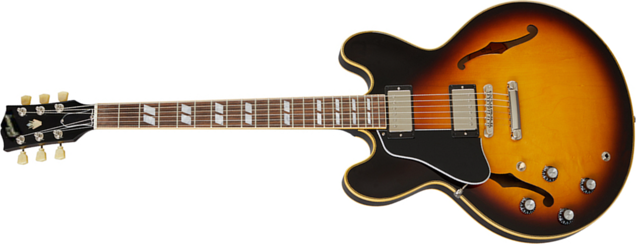 Gibson Es-345 Lh Original Gaucher 2h Ht Rw - Vintage Burst - Left-handed electric guitar - Main picture