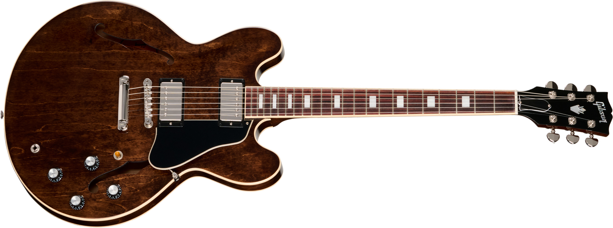 Gibson Es335 60s Usa 2h Ht Rw - Dark Walnut - Semi-hollow electric guitar - Main picture