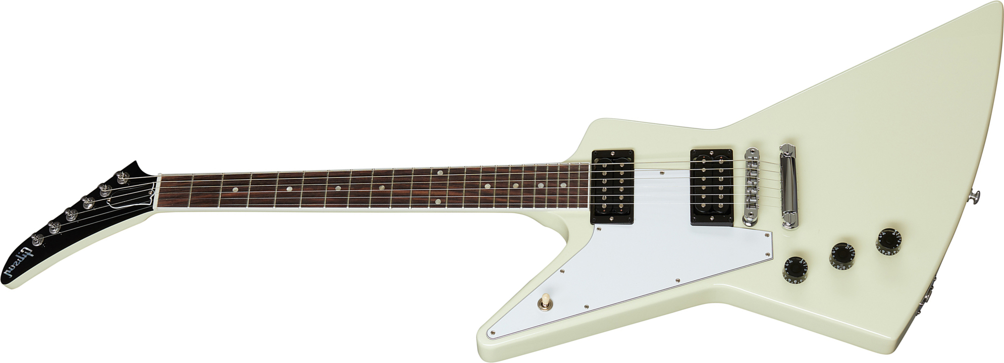 Gibson Explorer 70s Original Gaucher Hh Ht Rw - Classic White - Left-handed electric guitar - Main picture