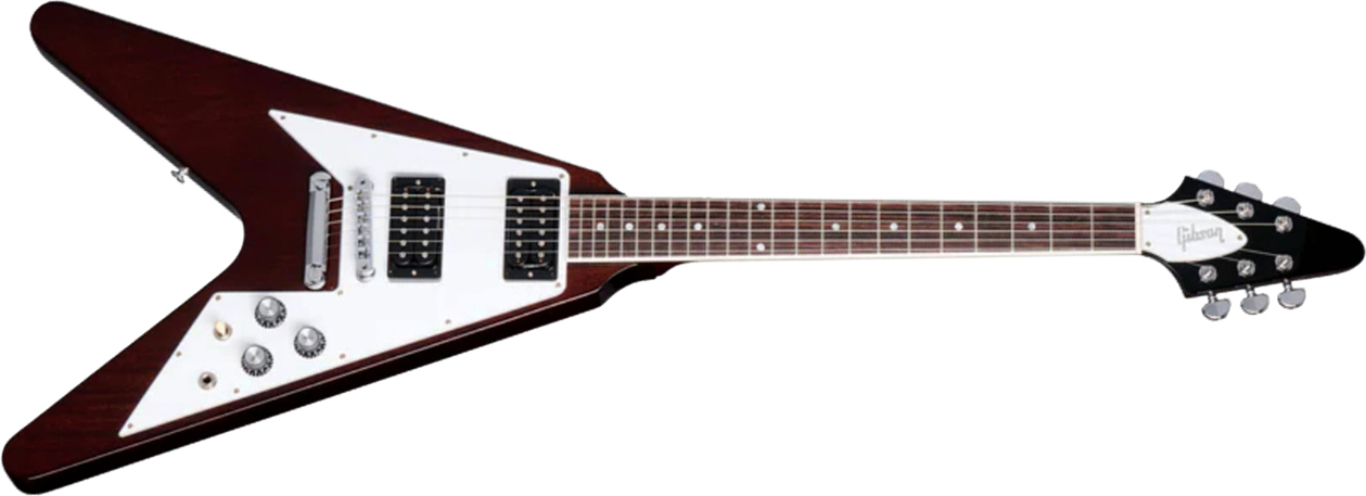 Gibson Flying V 70s Original 2h Ht Rw - Dark Walnut - Metal electric guitar - Main picture