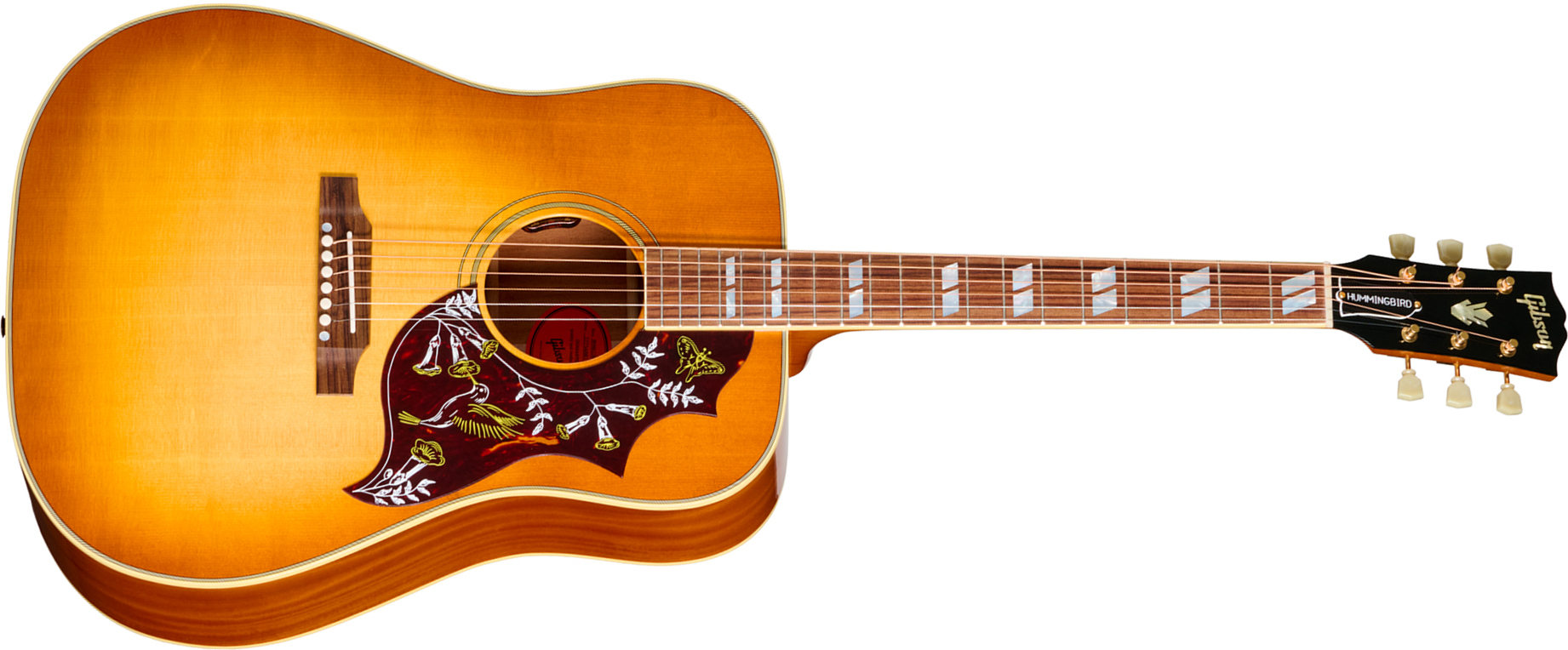 Gibson Hummingbird Original (baggs Hifi Dna) Dreadnought Epicea Acajou Rw - Heritage Cherry Sunburst - Folk guitar - Main picture