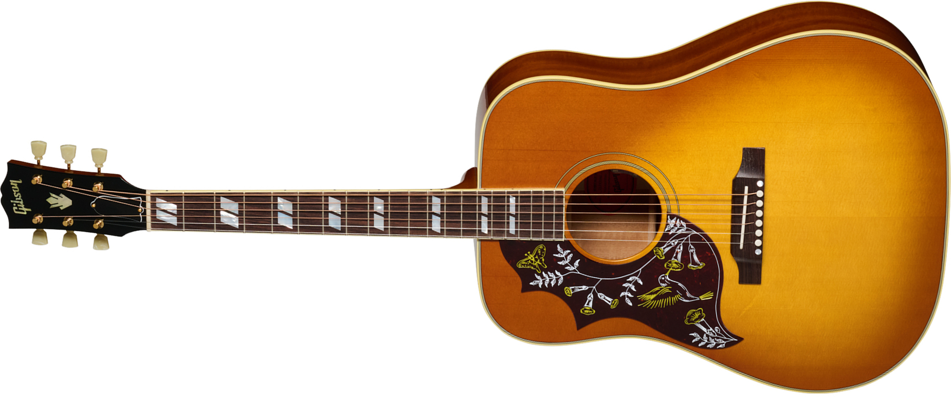 Gibson Hummingbird Original Lh (baggs Hifi Dna) Dreadnought Gaucher Epicea Acajou Rw - Heritage Cherry Sunburst - Left-handed folk guitar - Main pictu