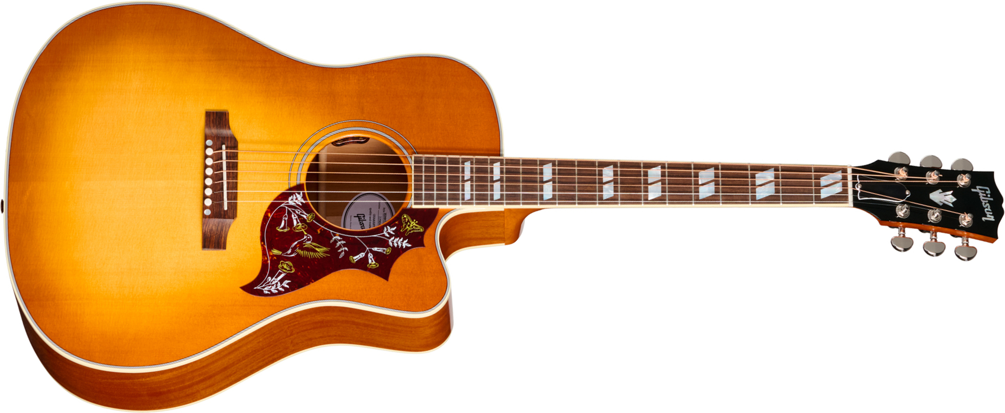 Gibson Hummingbird Standard Ec (baggs Hifi Dna) Dreadnought Cw Epicea Acajou Rw - Heritage Cherry Sunburst - Folk guitar - Main picture