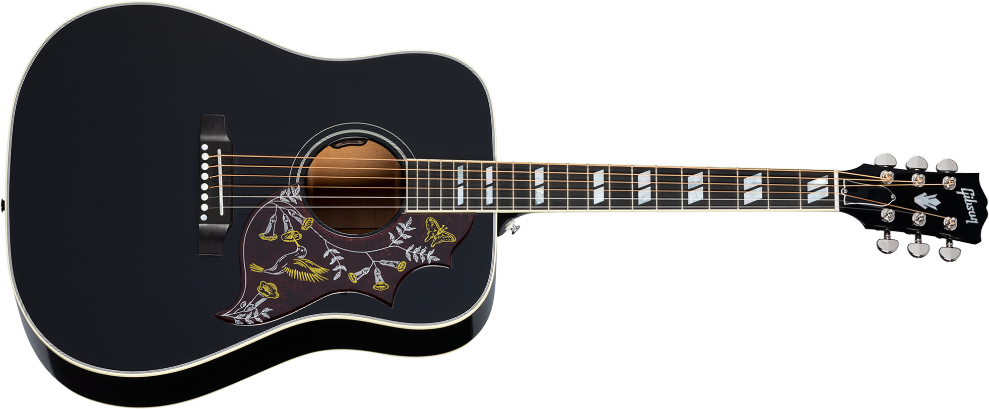 Gibson Hummingbird Standard Modern Dreadnought Epicea Acajou Rw - Ebony - Folk guitar - Main picture