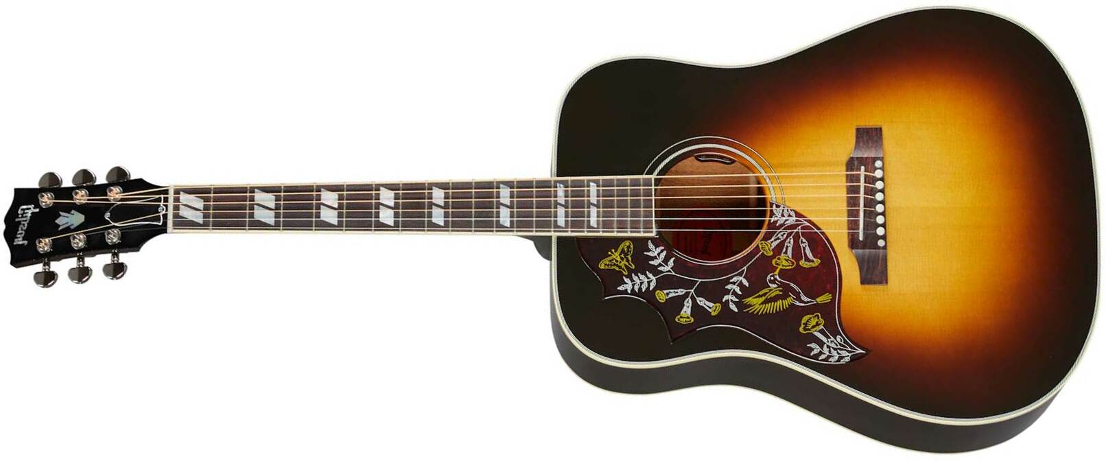 Gibson Hummingbird Standard Modern Lh Dreadnought Gaucher Epicea Acajou Rw - Vintage Sunburst - Left-handed folk guitar - Main picture