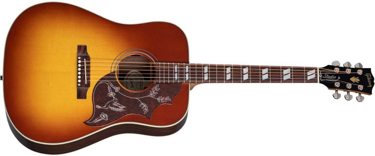 Gibson Hummingbird Studio Rosewood Modern 2023 Dreadnought Epicea Palissandre Rw - Rosewood Burst - Electro acoustic guitar - Main picture