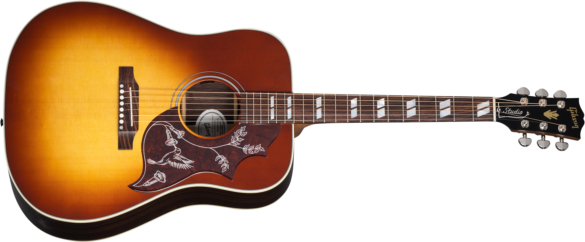 Gibson Hummingbird Studio Rosewood Modern 2024 Dreadnought Epicea Palissandre Rw - Satin Rosewood Burst - Folk guitar - Main picture