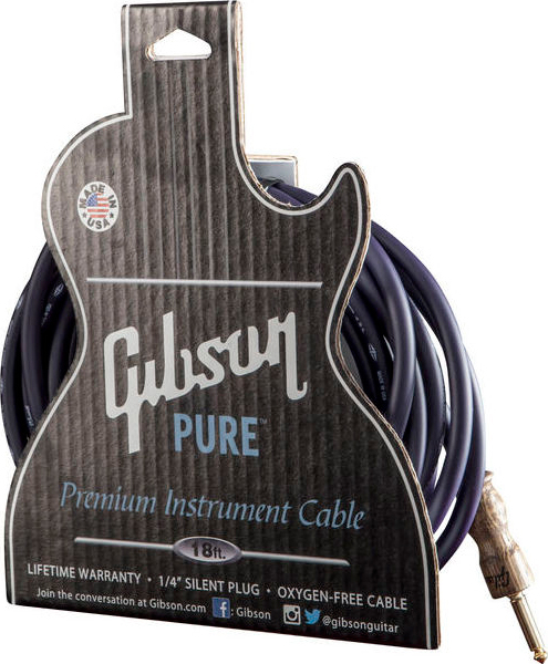 Gibson Instrument Pure Cable Jack Droit 18ft.5.49m Dark Purple - Cable - Main picture