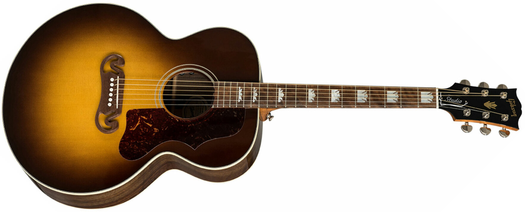 Gibson J-200 Studio 2019 Jumbo Epicea Noyer Noy - Burst - Acoustic guitar & electro - Main picture