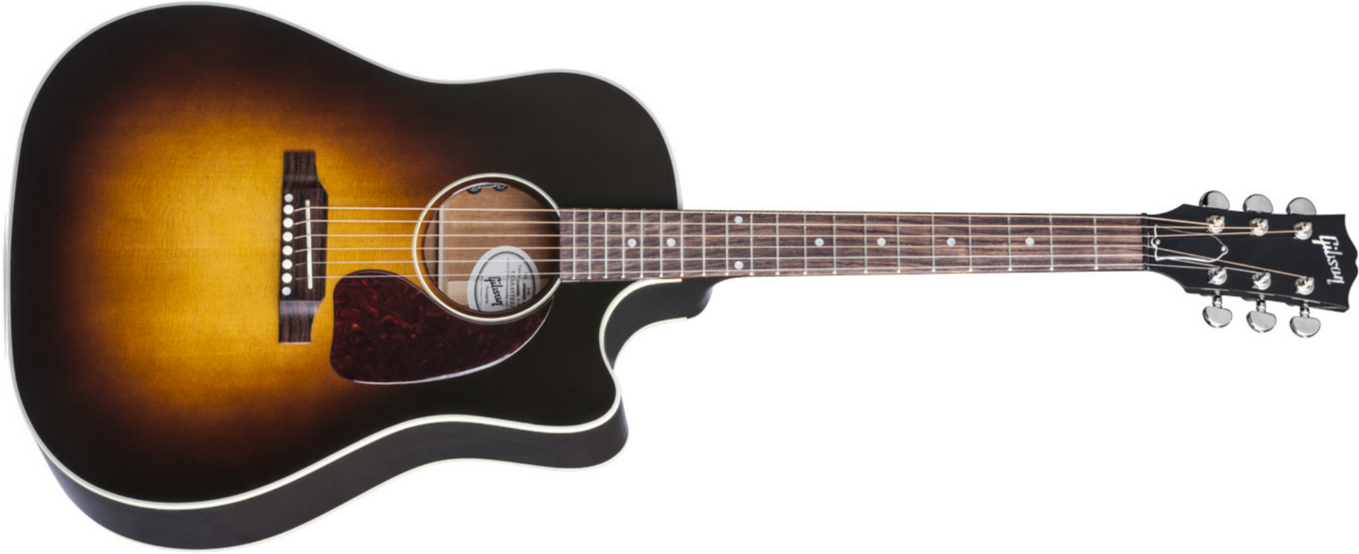 Gibson J-45 Cutaway 2019 Dreadnought Cw Epicea Acajou Rw - Vintage Sunburst - Acoustic guitar & electro - Main picture