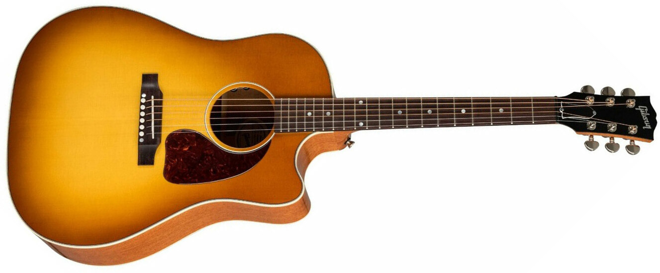 Gibson J-45 Cutaway 2019 Dreadnought Cw Epicea Acajou Rw - Heritage Cherry Sunburst - Electro acoustic guitar - Main picture