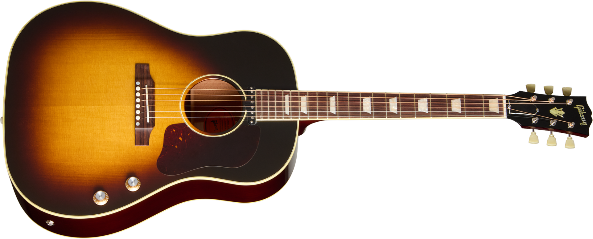 Gibson J160e Original Dreadnought Epicea Palissandre Rw - Vintage Sunburst - Folk guitar - Main picture
